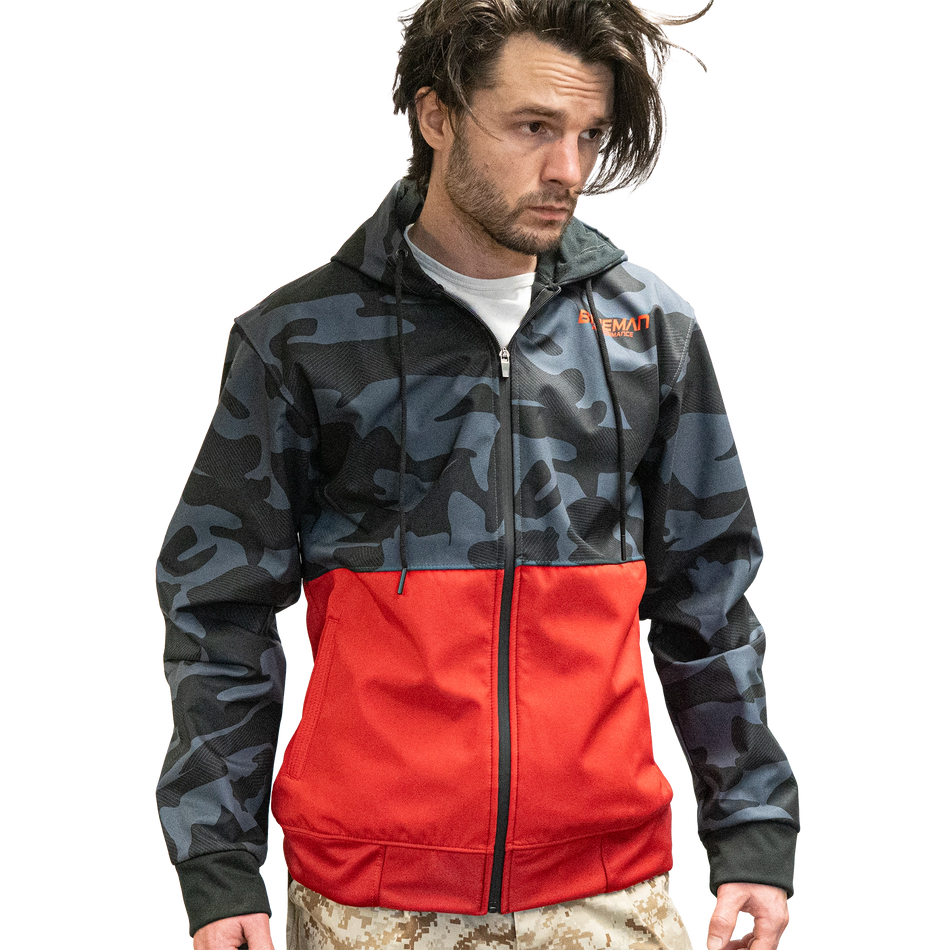 Bikeman Softshell Jacket (Red Camo) - 2026 Season
